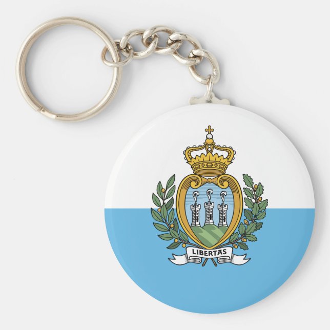 Porte-clés Drapeau de Saint-Marin (Devant)