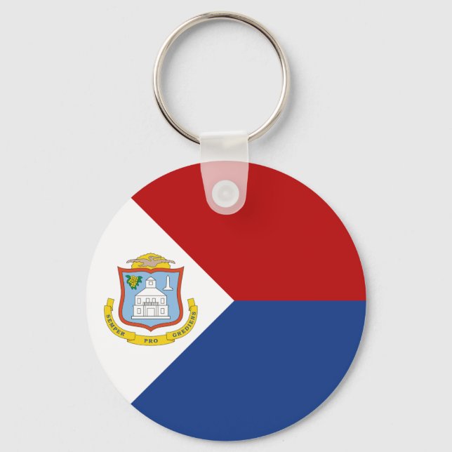 Porte-clés Drapeau de Saint-Martin (Recto)