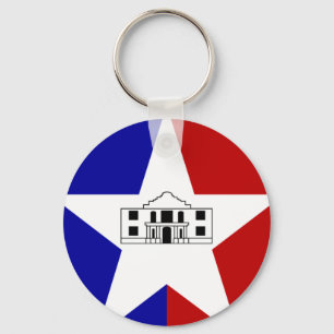 Porte-clés Drapeau de San Antonio, Texas Porte - clé