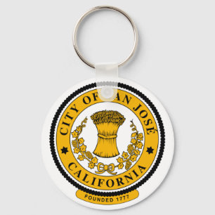 Porte-clés Drapeau de San Jose, Californie Porte - clé
