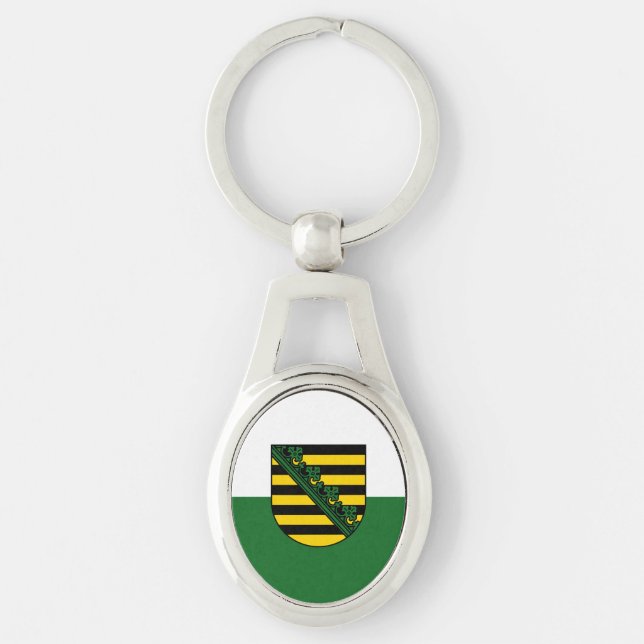 Porte-clés Drapeau de Saxe (Devant)