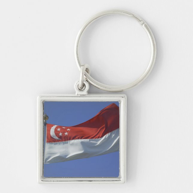 Porte-clés Drapeau de Singapour (Devant)