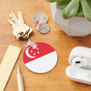 Porte-clés Drapeau de Singapour