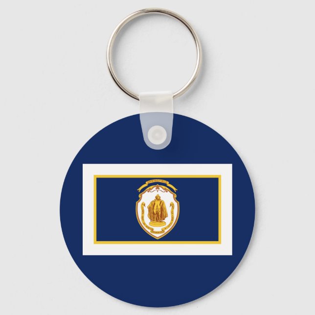 Porte-clés Drapeau de Springfield, Massachusetts (Recto)