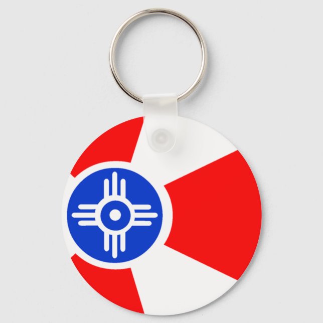 Porte-clés Drapeau de Wichita Kansas (Recto)