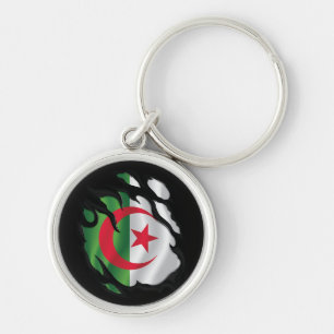 Porte-clés Drapeau déchiré d'Algérie