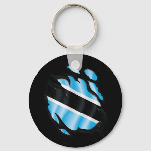 Porte-clés Drapeau déchiré du Botswana