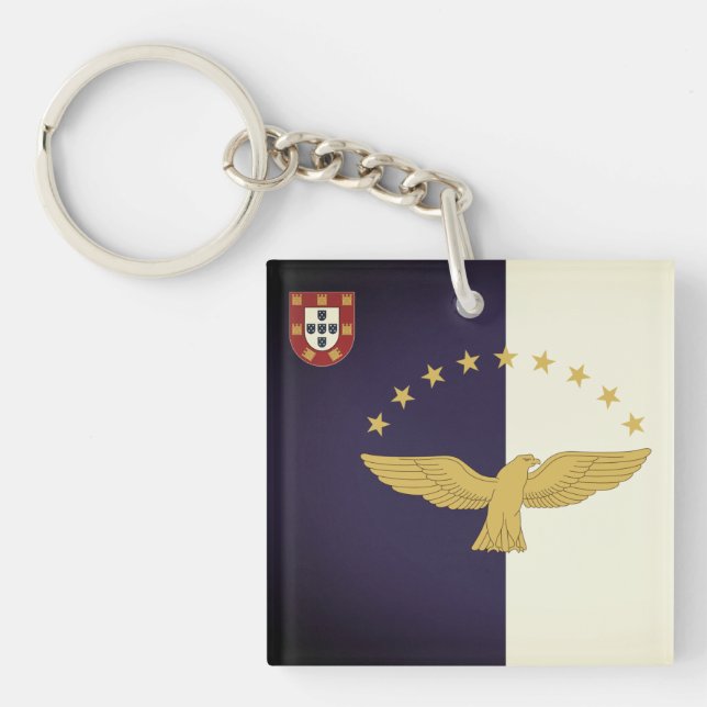 Porte-clés Drapeau des Açores, Portugal (Devant)