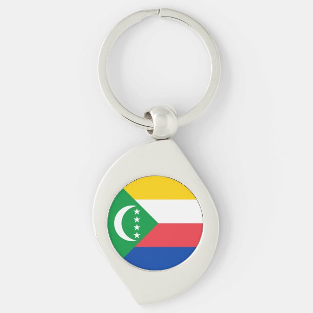 Porte-clés Drapeau des Comores (Devant)