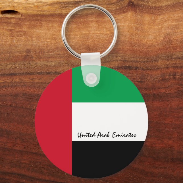 Porte-clés Drapeau des Emirats Arabes Unis & patriotes des Em (Recto)