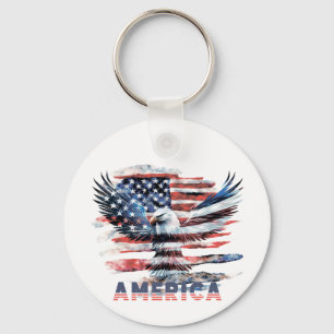 Porte-clés Drapeau des États-Unis. Amérique