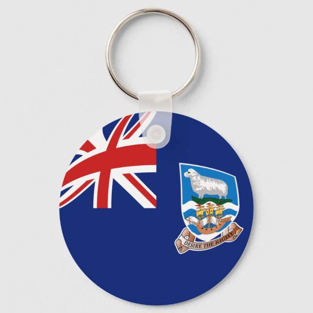 Porte-clés Drapeau des îles Falkland Fisheye Porte - clé (Recto)