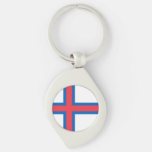 Porte-clés Drapeau des îles Féroé (Devant)