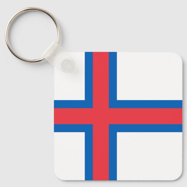 Porte-clés Drapeau des îles Féroé (Recto)