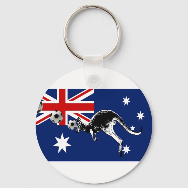 Porte-clés drapeau des socceros d'Australie cadeaux (Recto)