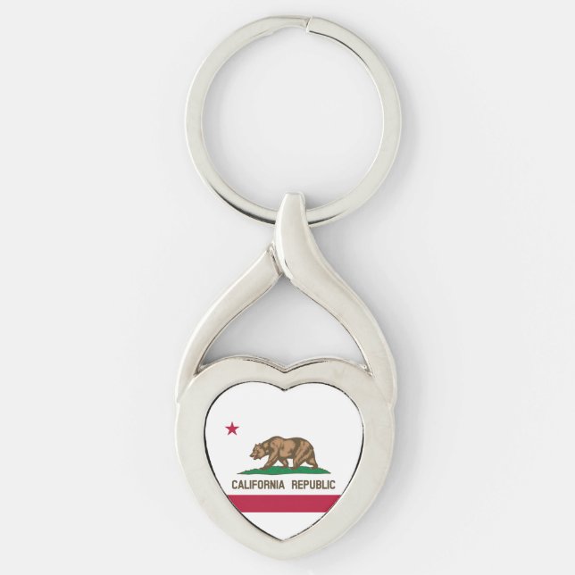 Porte-clés Drapeau d'État de la République de Californie (Devant)