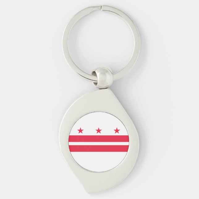 Porte-clés Drapeau d'État de Washington DC (Devant)
