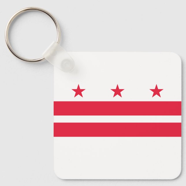 Porte-clés Drapeau d'État de Washington DC (Recto)