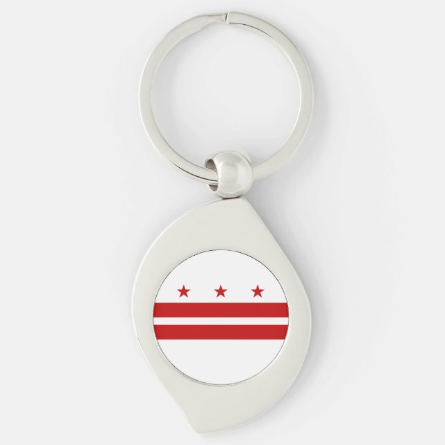Porte-clés Drapeau d'État de Washington DC (Devant)