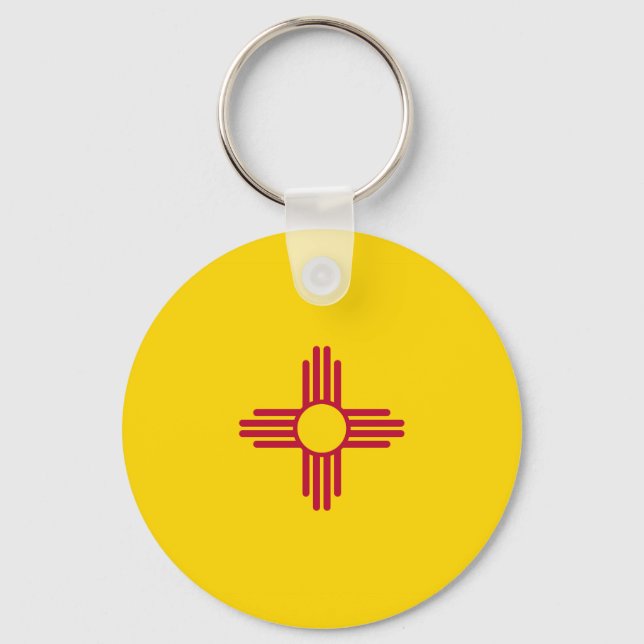 Porte-clés Drapeau d'État du Nouveau-Mexique États-Unis (Recto)