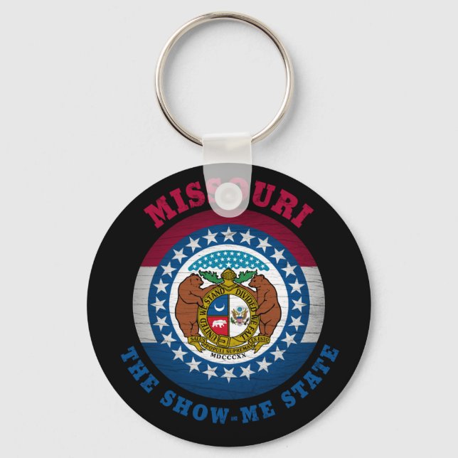 PORTE-CLÉS DRAPEAU D'ÉTAT MISSOURI SHOW-ME (Recto)