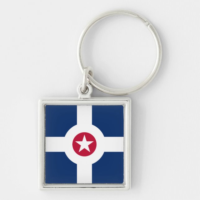 Porte-clés Drapeau d'Indianapolis, Indiana Porte - clé (Devant)
