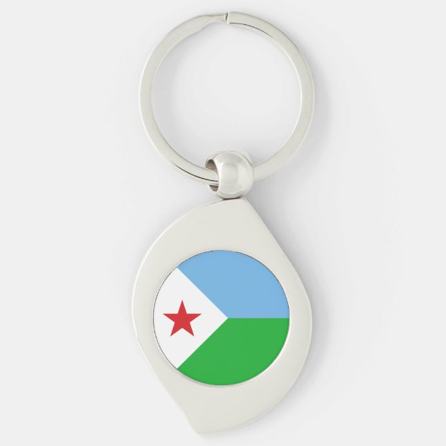 Porte-clés Drapeau Djibouti (Devant)