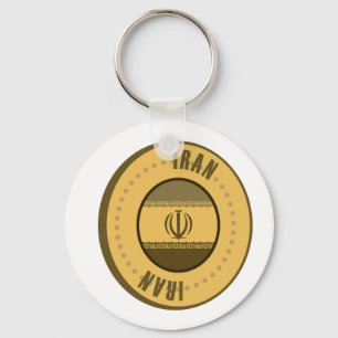 Porte-clés Drapeau d'or de l'Iran