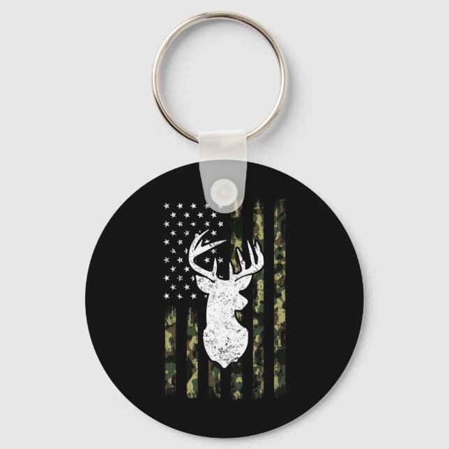 Porte-clés Drapeau Drapeau Drapeau S Deer S Chasse Chemise Am (Recto)
