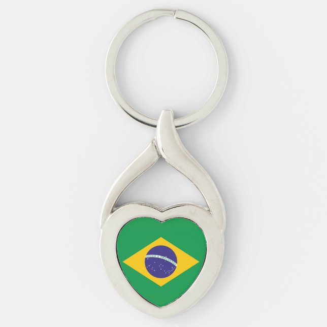 Porte-clés Drapeau du Brésil (Devant)