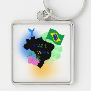 Porte-clés Drapeau du Brésil – Cadeau de voyage él