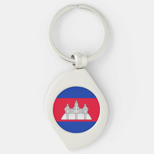 Porte-clés Drapeau du Cambodge patriotique (Devant)