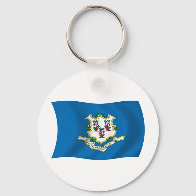 Porte-clés Drapeau du Connecticut (Recto)