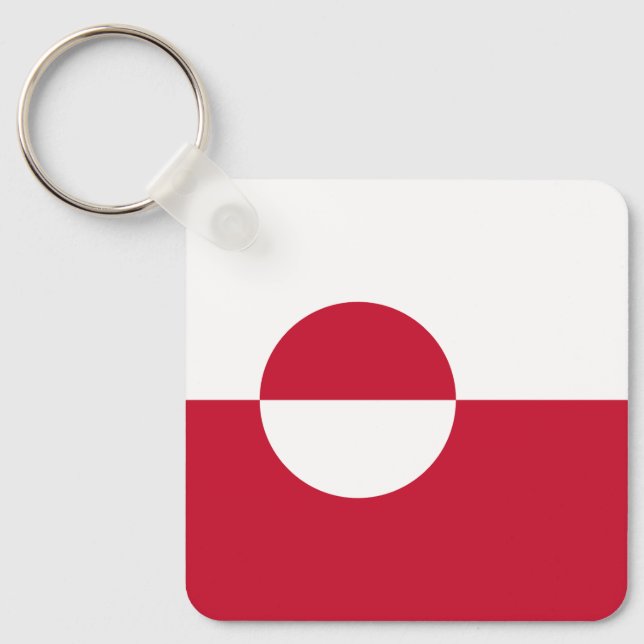 Porte-clés Drapeau du Groenland (Recto)