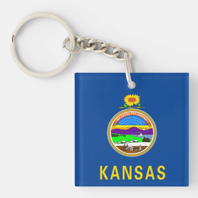 Porte-clés Drapeau du Kansas (Devant)