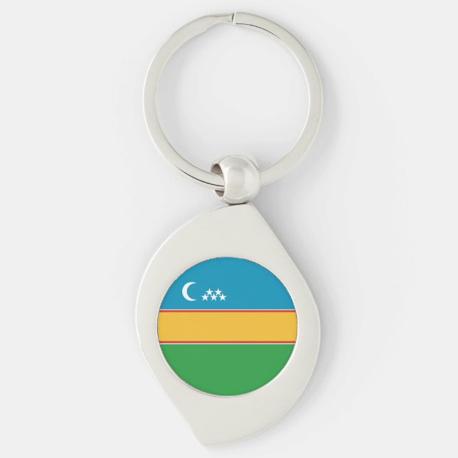 Porte-clés Drapeau du Karakalpakstan (Devant)