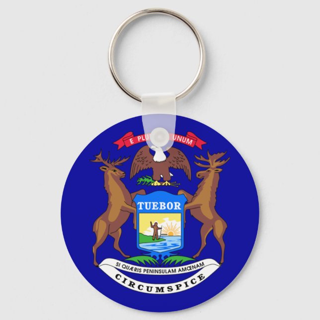 Porte-clés Drapeau du Michigan (Recto)