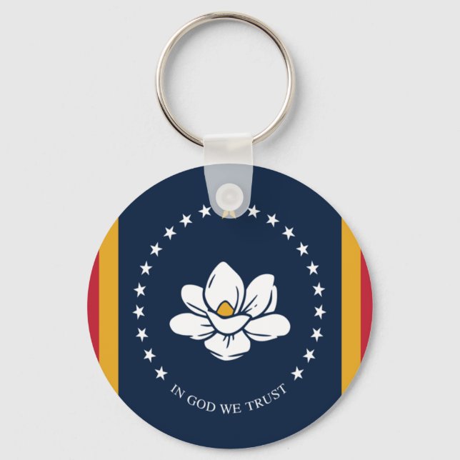 Porte-clés Drapeau du Mississippi (Recto)