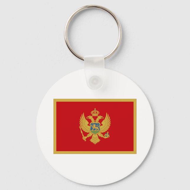 Porte-clés Drapeau du Monténégro (Recto)