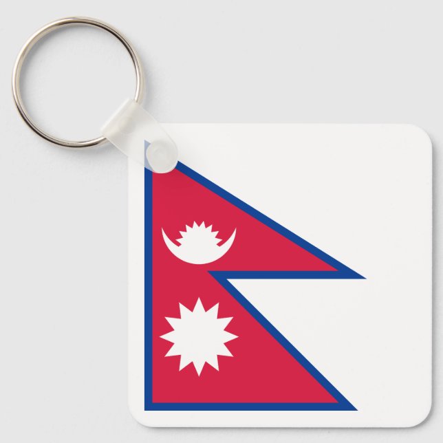 Porte-clés Drapeau du Népal (Recto)
