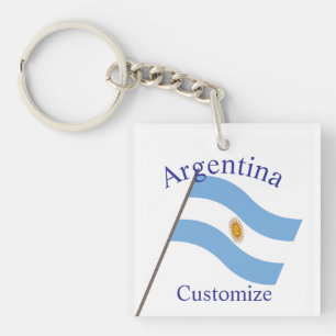 Porte-clés Drapeau du pays Argentine Thunder_Cove