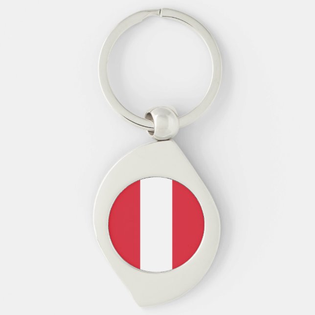 Porte-clés Drapeau du Pérou (Devant)