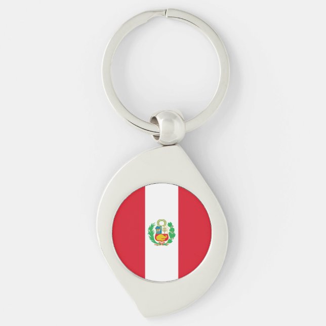 Porte-clés Drapeau du Pérou (Devant)