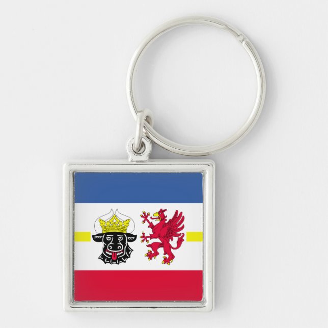 Porte-clés Drapeau du Porte - clé Mecklembourg-Poméranie occi (Devant)