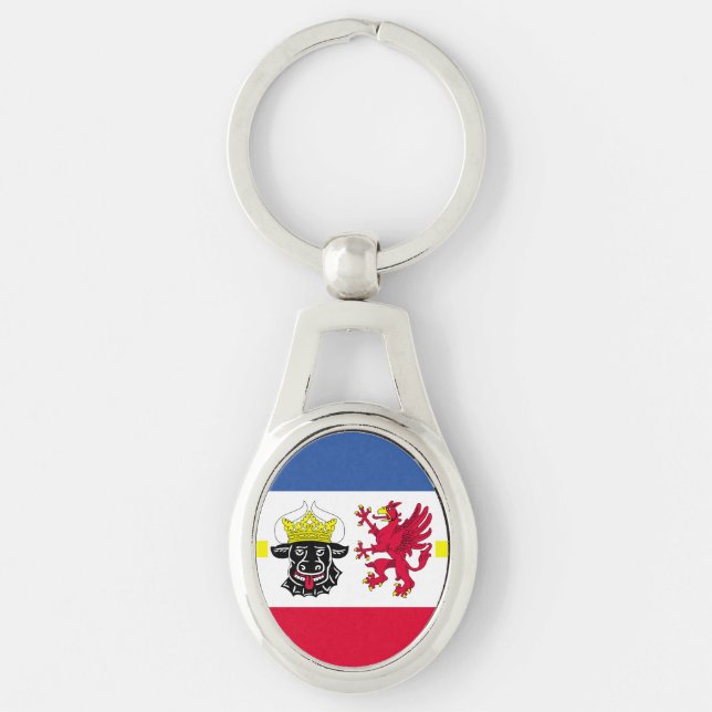 Porte-clés Drapeau du Porte - clé Mecklembourg-Poméranie occi (Devant)