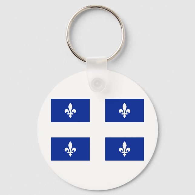 Porte-clés Drapeau du Québec (Recto)