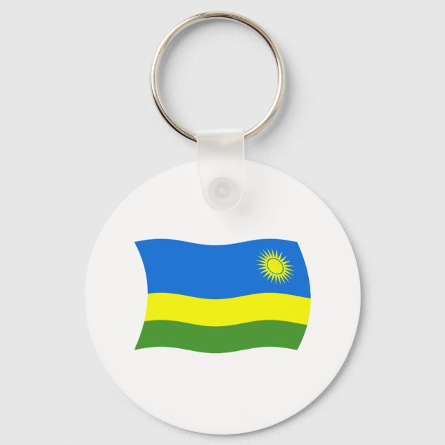Porte-clés Drapeau du Rwanda (Recto)