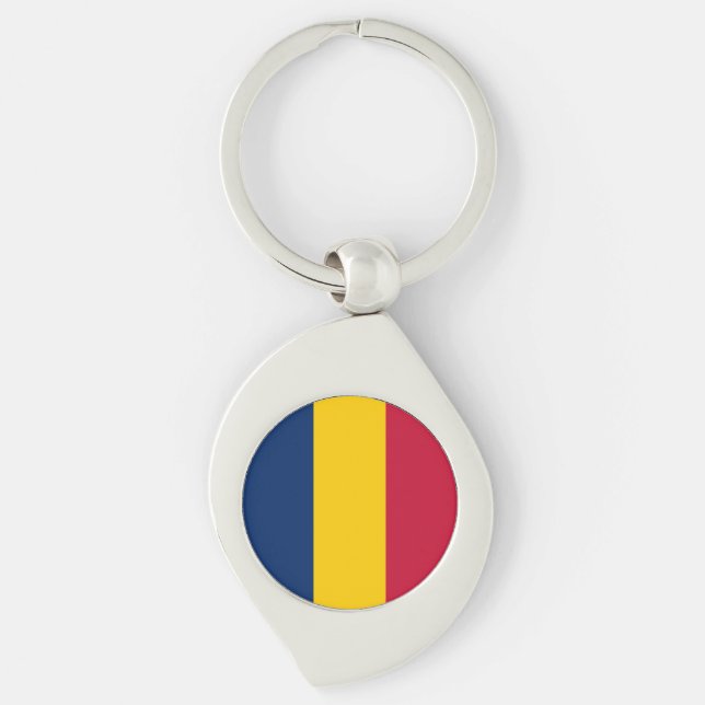 Porte-clés Drapeau du Tchad (Devant)