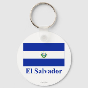 Porte-clés Drapeau El Salvador avec nom
