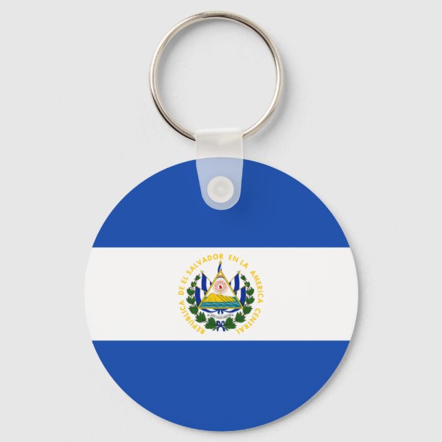 Porte-clés Drapeau El Salvador - Bandera de El Salvador (Recto)